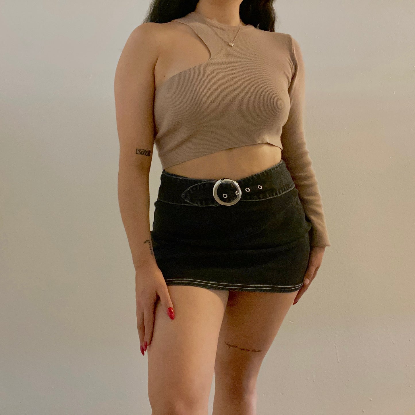 Unmatched Skirt (Black Denim)