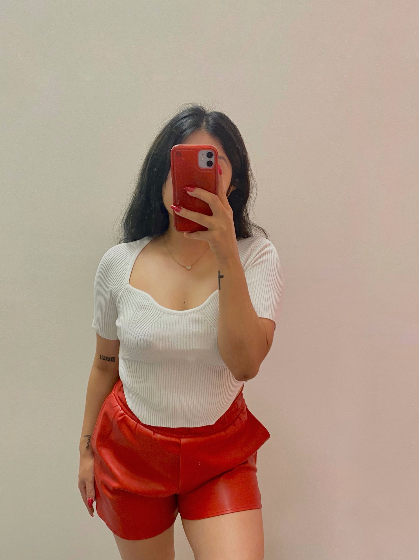 Here For The Vibes Shorts (Red)