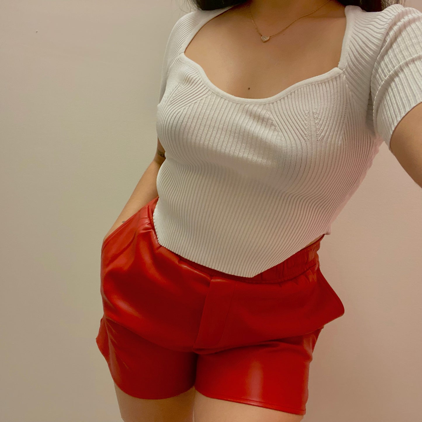 Here For The Vibes Shorts (Red)
