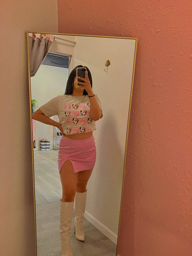 Classy 101 Mini Skirt (Lt Pink)